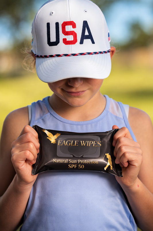 Eagle Wipes Pack– SPF 50 Moisturizer Towelettes for Golfers